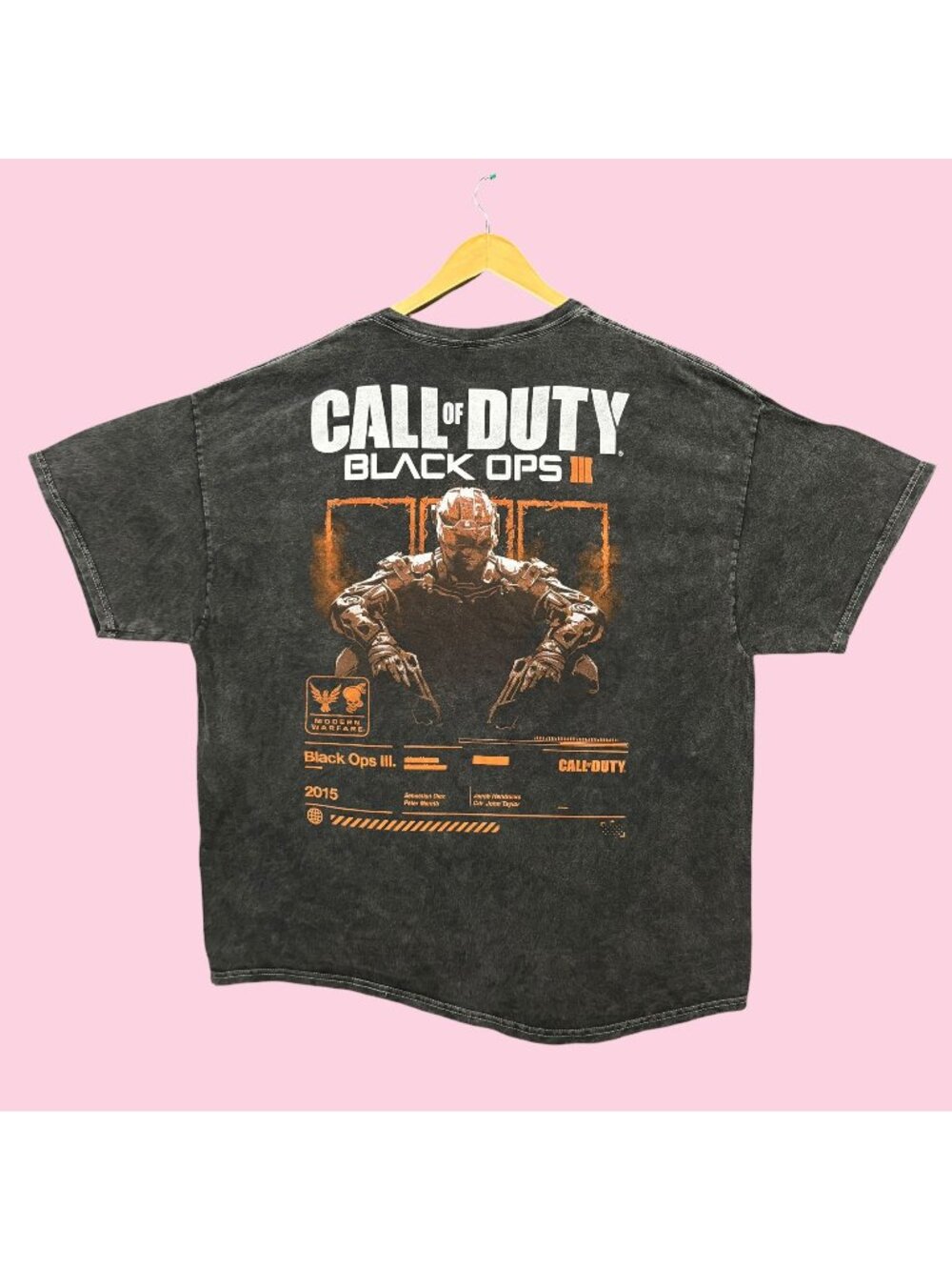 Call of Duty Black Ops III Video Game Poster Mineral Wash Tee 2X